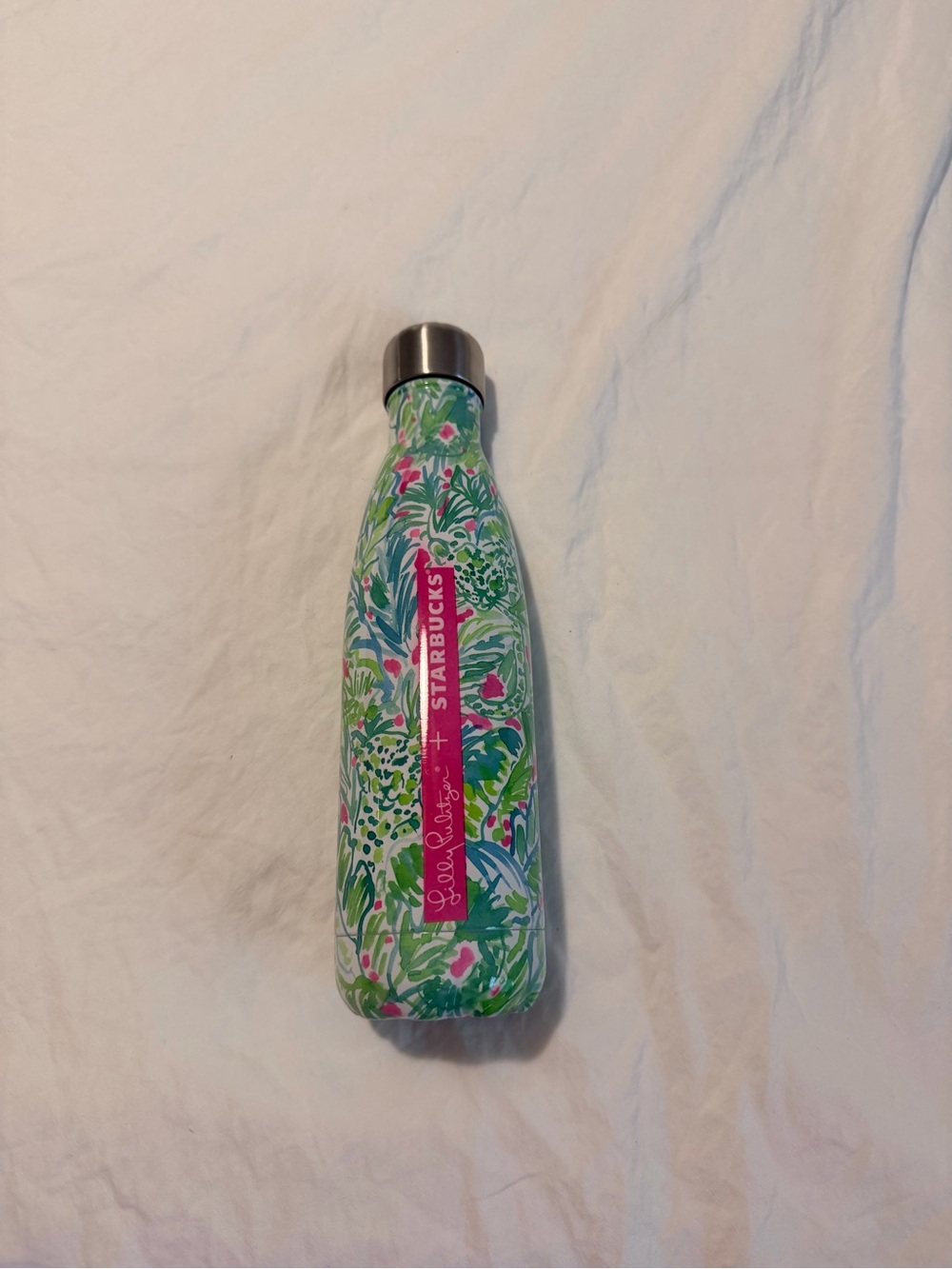 Retired Lilly Pulitzer for Starbucks S'well water bottle in the Palm Beach print